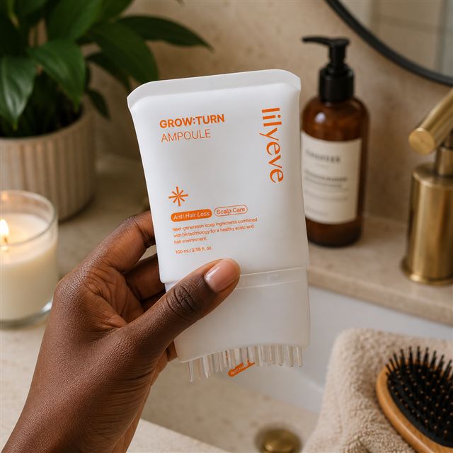 Close-up view of Lilyeve hair care
